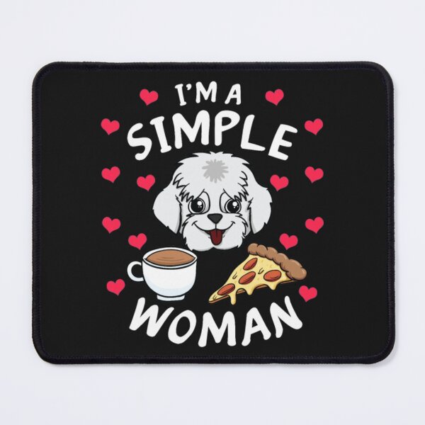 Item preview, Maltese Dog love pizza and cofffee designed and sold by StarcyWol.