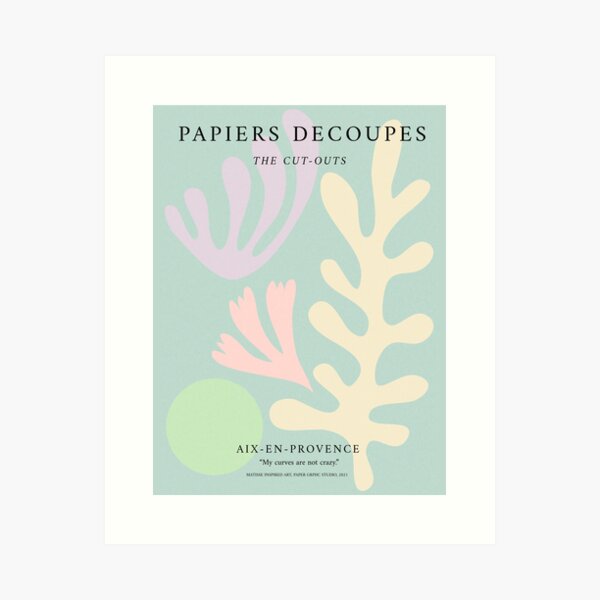 Item preview, Matisse Leaf Print Danish Pastel Wall Decor Flower Abstract Botanical Exhibition Museum Aesthetic Trendy Wall art designed and sold by Papergrphc.