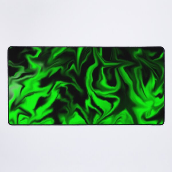 Green Flames Desk Mat
