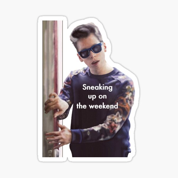 Sneaking up on the weekend Sticker