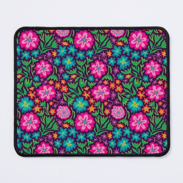 Item preview, SAYULITA BRIGHT TROPICAL FLORAL in MEXICAN STYLE on Deep Purple - UnBlink Studio by Jackie Tahara designed and sold by Jackie Tahara of UnBlink Studio.