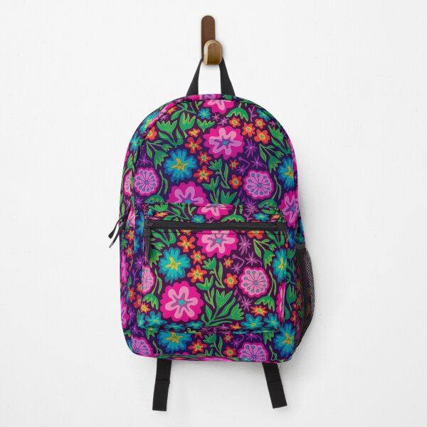 Item preview, SAYULITA BRIGHT TROPICAL FLORAL in MEXICAN STYLE on Deep Purple - UnBlink Studio by Jackie Tahara designed and sold by Jackie Tahara of UnBlink Studio.
