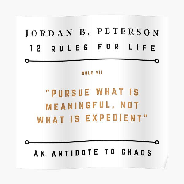 "Jordan Peterson 12 Rules for Life Sticker Rule 7" Poster for Sale by selfcarewmarcy Redbubble