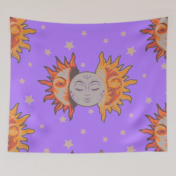 Item preview, Star child of the moon and sun ( dreamy purple bg, matte 2 version) designed and sold by VantaTheArtist.