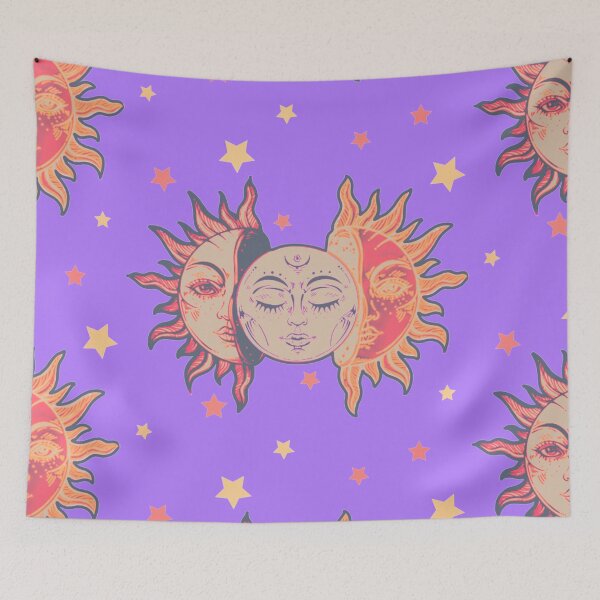 Item preview, Star child of the moon and sun ( dreamy purple bg, matte 1 version) designed and sold by VantaTheArtist.