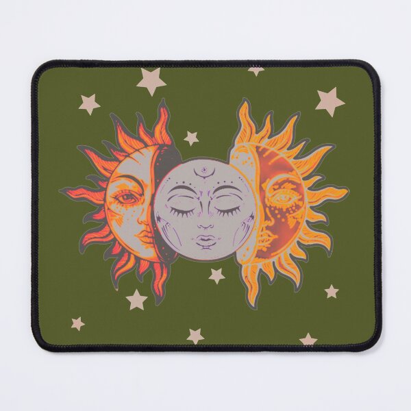 Item preview, Star child of the moon and sun ( jade green bg, matte 2 version) designed and sold by VantaTheArtist.