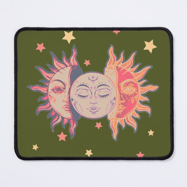 Item preview, Star child of the moon and sun ( jade green bg, matte 1 version) designed and sold by VantaTheArtist.