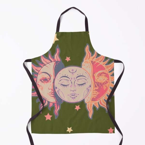 Item preview, Star child of the moon and sun ( jade green bg, matte 1 version) designed and sold by VantaTheArtist.
