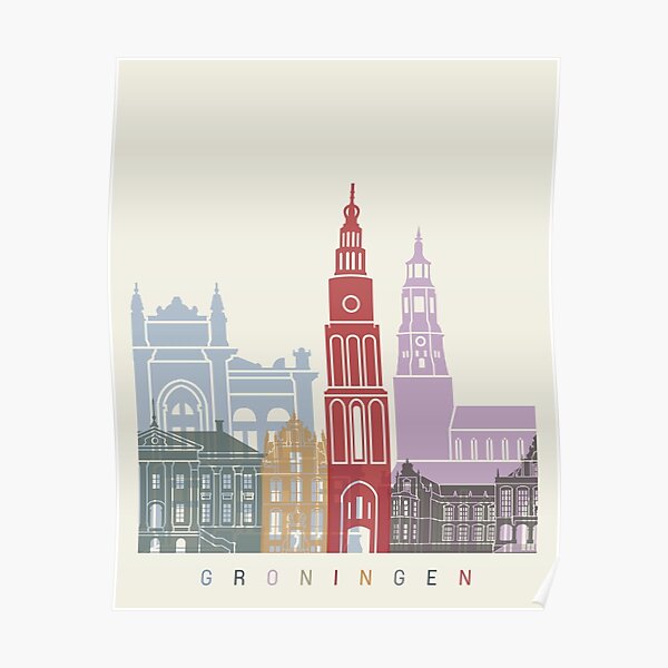 "Groningen skyline poster" Poster for Sale by paulrommer Redbubble