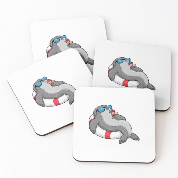 Item preview, Seal with Swim ring and Drink  designed and sold by StamasJazza.