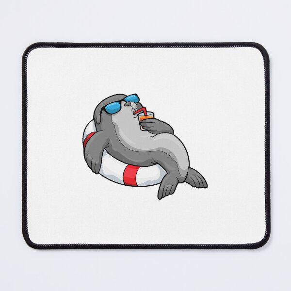 Item preview, Seal with Swim ring and Drink  designed and sold by StamasJazza.