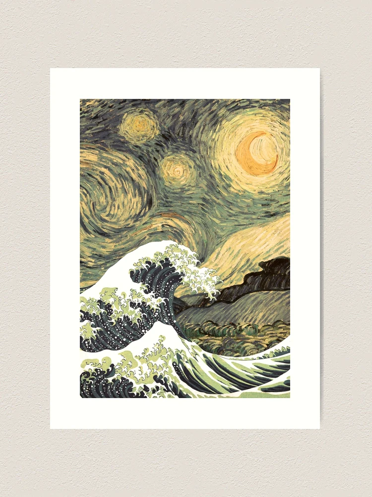 アート・デザイン・音楽 Van Gogh to Picasso Great Wave of Kanagawa and Starry Night - a Mash-Up between
