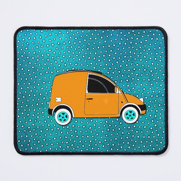 Item preview, Nissan S Cargo retro orange van designed and sold by SueHolmArt.