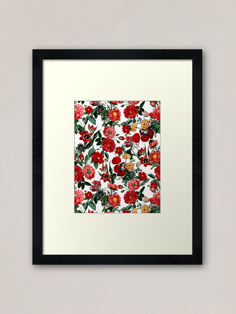 Alternate view of Botanical Garden on White Framed Art Print