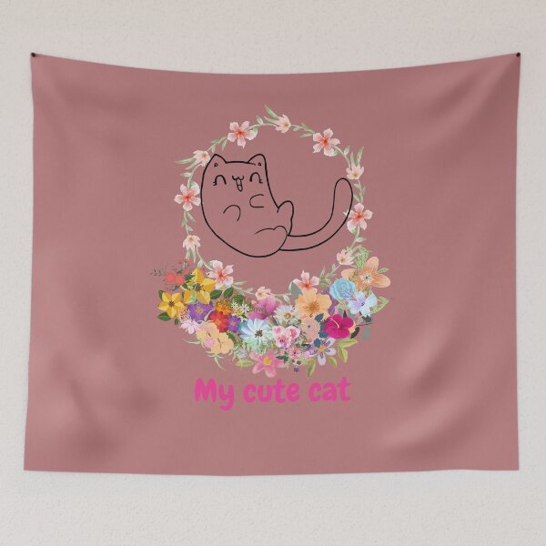 Item preview, My cute cat flower  designed and sold by ProYoun Designs.