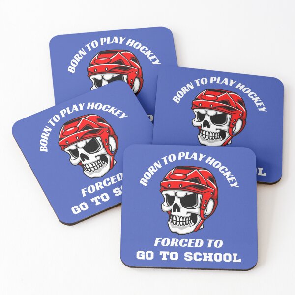 Item preview, Born to Play Hockey Forced to Go to School Funny Back to School designed and sold by HQ Prints.