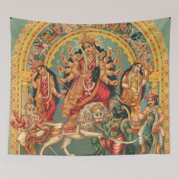 Item preview, Shri Durga slays the buffalo demon  Mahishasura designed and sold by MagicStrawberry.