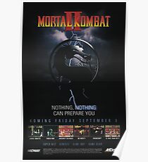 VINTAGE Mortal Kombat II Poster