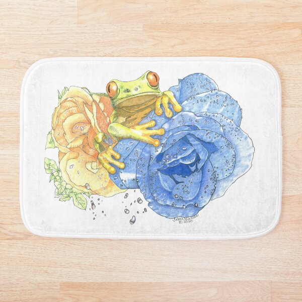 Item preview, Red Eyed Tree Frog and Roses designed and sold by ArtbyTerrieD.