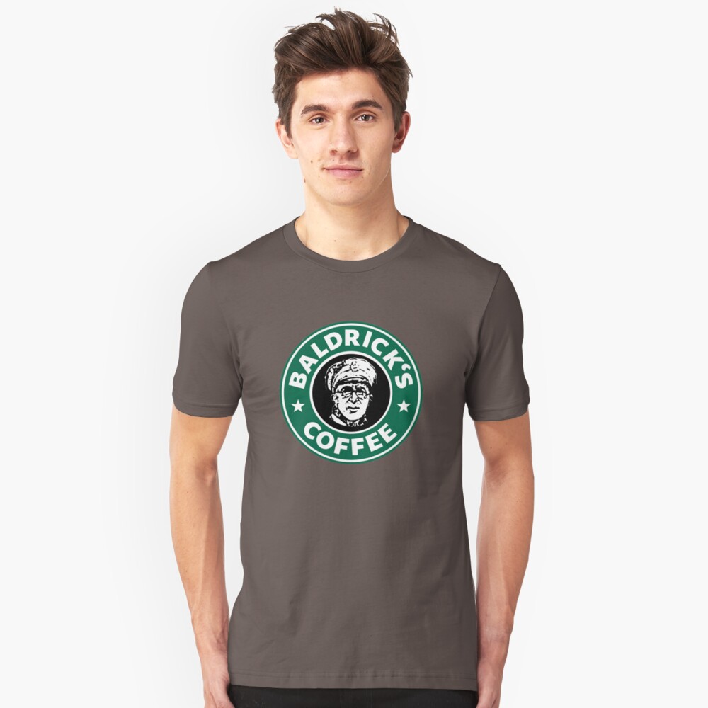 Baldrick's Coffee - Large Logo Slim Fit T-Shirt