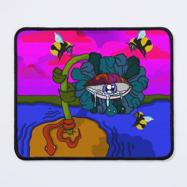 Item preview, (Sad Freida) all seeing eye psychedelic flower art designed and sold by VantaTheArtist.