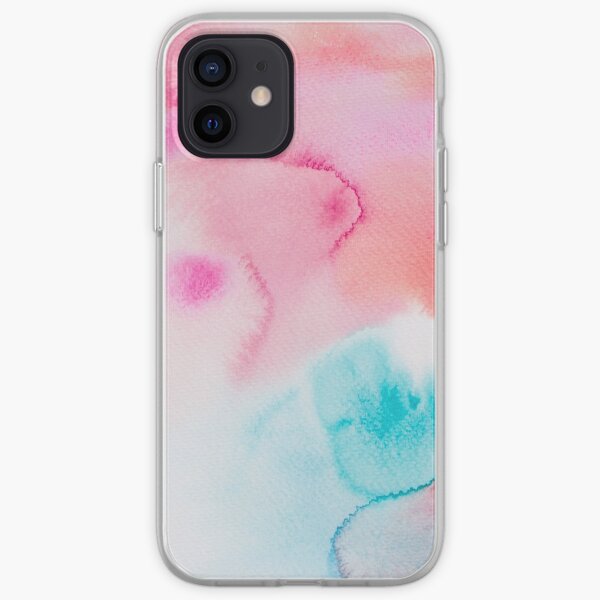 Pink Sea - Abstract Watercolor Coral Reef Collection iPhone Soft Case