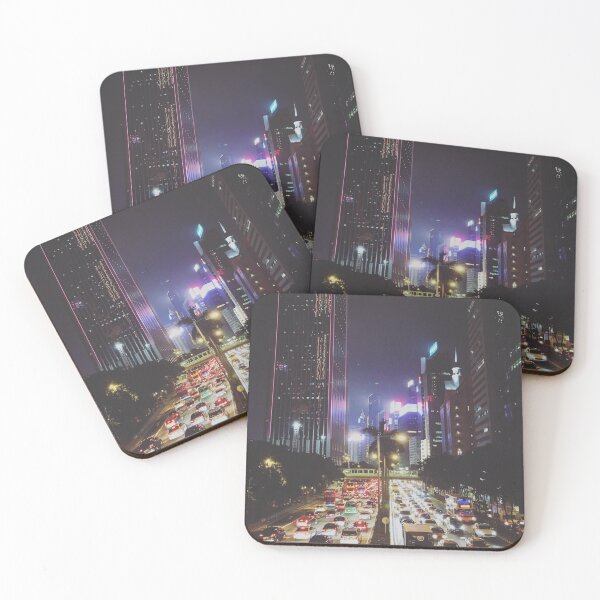 Item preview, Hong Kong night Wanchai street designed and sold by lalashellsArt.