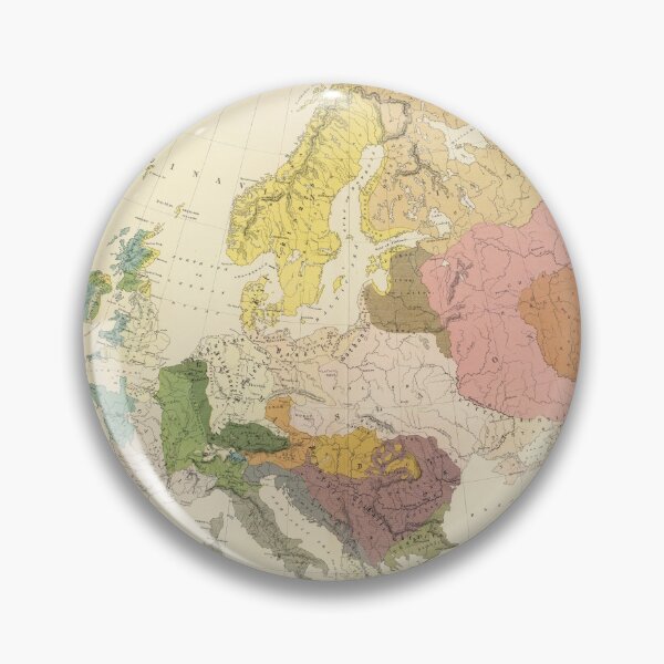 Item preview, Ethnographic Map of Europe in 1856 by Alexander Keith Johnston and  Gustaf Kombst designed and sold by ganje.