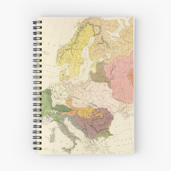 Item preview, Ethnographic Map of Europe in 1856 by Alexander Keith Johnston and  Gustaf Kombst designed and sold by ganje.