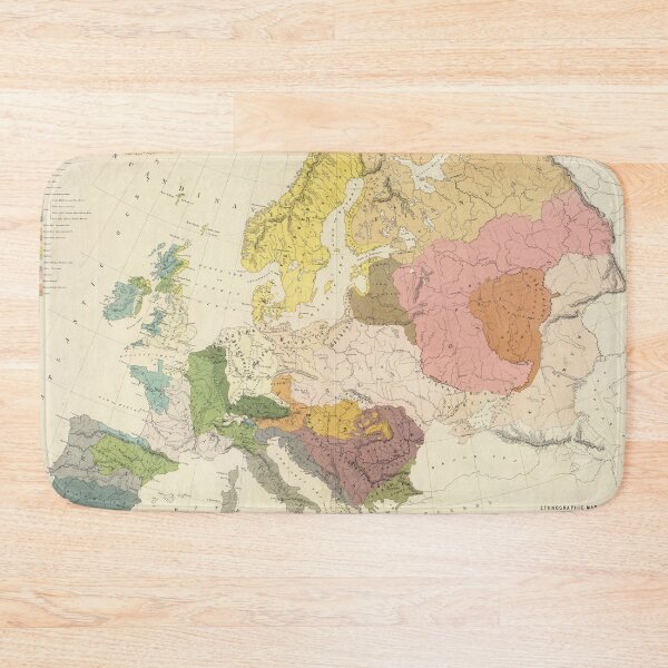Item preview, Ethnographic Map of Europe in 1856 by Alexander Keith Johnston and  Gustaf Kombst designed and sold by ganje.