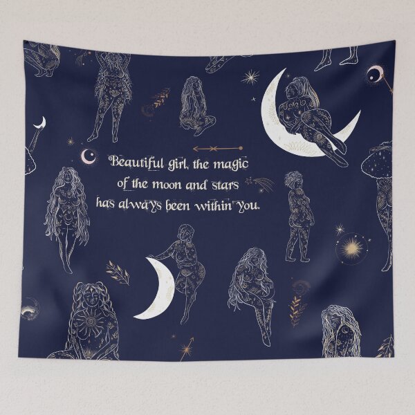 Item preview, Beautiful Girl, the Magic of the Moon and Stars Has Always Been Within You designed and sold by PixiesPlace.