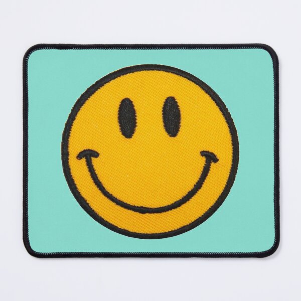 Item preview, Happy Patch Design | Happy Face | Teal | designed and sold by HappyFaceCo.