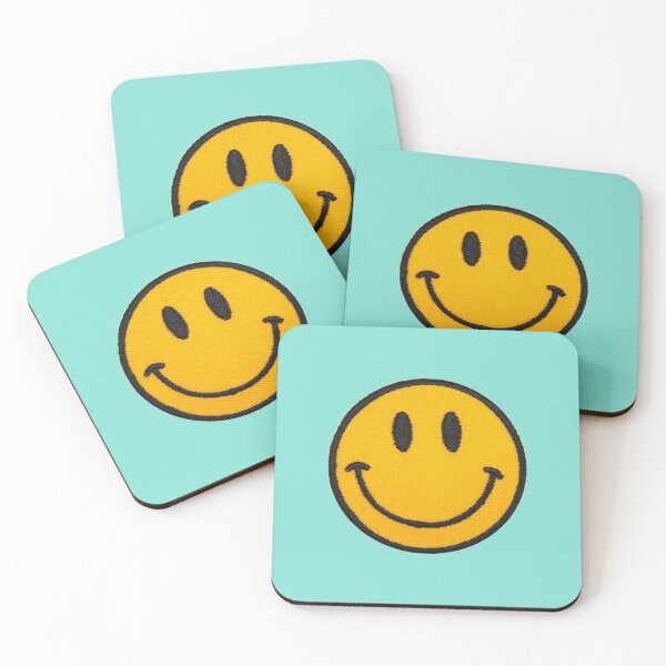Item preview, Happy Patch Design | Happy Face | Teal | designed and sold by HappyFaceCo.