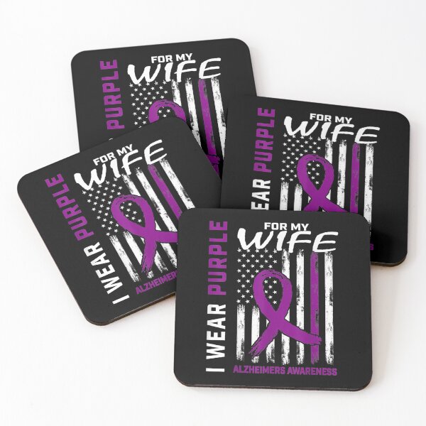 Item preview, Mens I Wear Purple For My Wife Alzheimers Awareness American Flag  designed and sold by JethroShop.