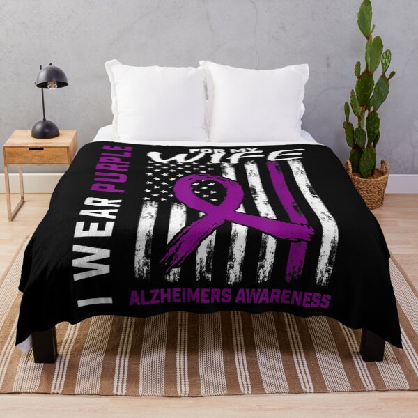 Item preview, Mens I Wear Purple For My Wife Alzheimers Awareness American Flag designed and sold by JethroShop.
