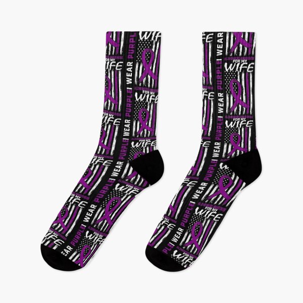 Item preview, Mens I Wear Purple For My Wife Alzheimers Awareness American Flag  designed and sold by JethroShop.