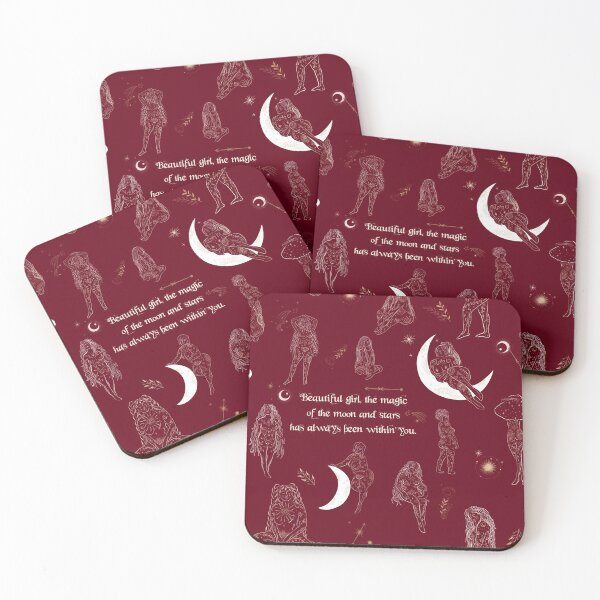 Item preview, Beautiful Girl, the Magic of the Moon and Stars Has Always Been Within You in Wine designed and sold by PixiesPlace.