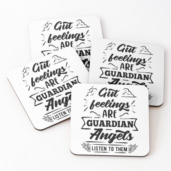 Item preview, Gut Feelings are Guardian Angels, Listen to Them. designed and sold by MeowsAndMakes.