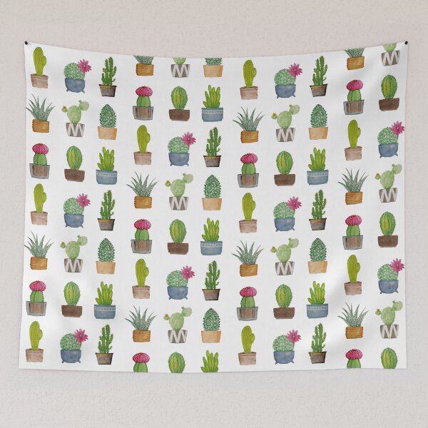 Item preview, Mini Cactus Pots Watercolour designed and sold by WaVe Brain.