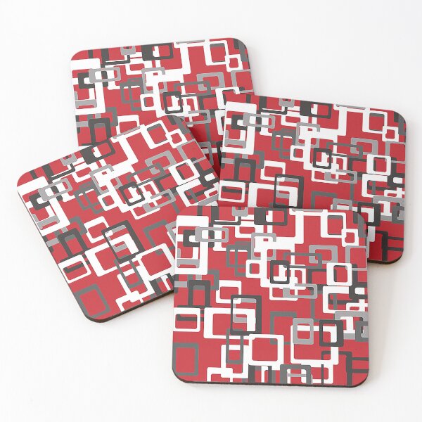 Item preview, Red, Grey, and White round rectangles designed and sold by Nostrathomas66.