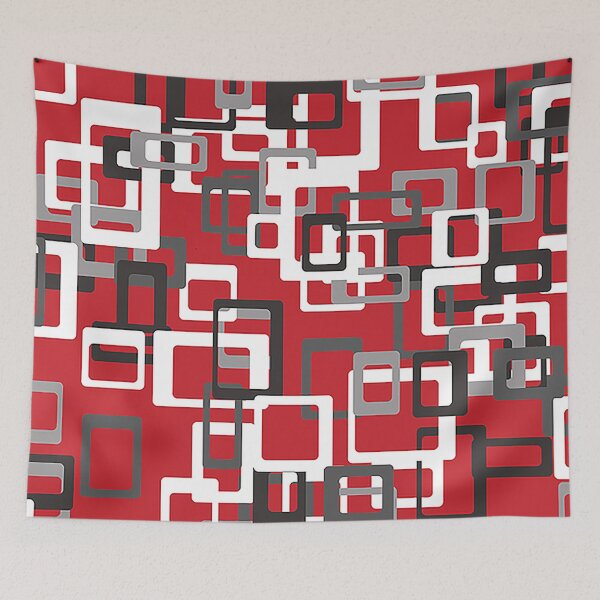 Item preview, Red, Grey, and White round rectangles designed and sold by Nostrathomas66.