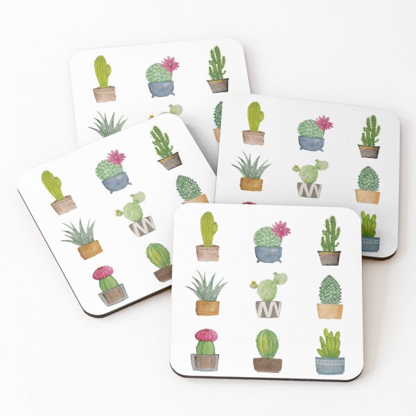 Item preview, Mini Cactus Pots Watercolour designed and sold by WaVe Brain.