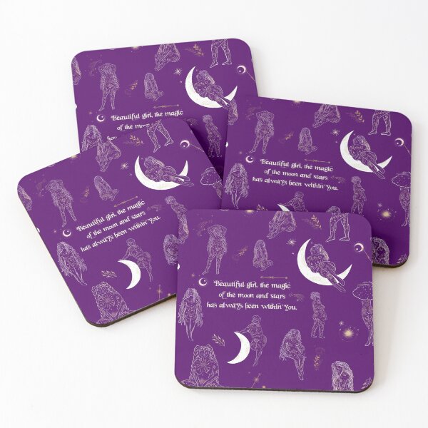 Item preview, Beautiful Girl, the Magic of the Moon and Stars Has Always Been Within You in Plum Purple designed and sold by PixiesPlace.