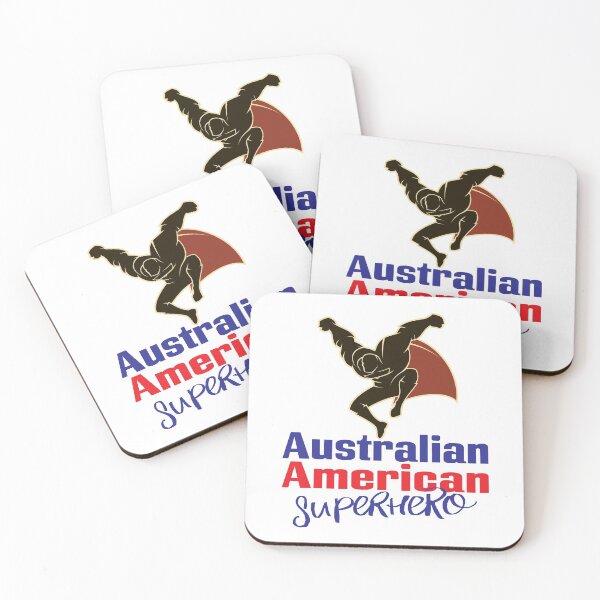 Artikelvorschau, Australischer amerikanischer Superheld entworfen und verkauft von FiveNiches.