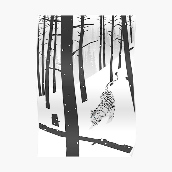 White tiger Poster