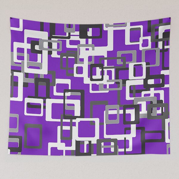 Item preview, Purple, Grey, and White round rectangles designed and sold by Nostrathomas66.