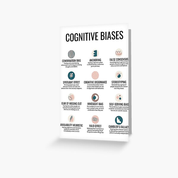 Artikel-Vorschau von Kognitive Verzerrung Psychologie Poster Therapeut Büro Dekor Therapie Psychologe Berater Geschenk, designt und verkauft von Therapy Tools For All.