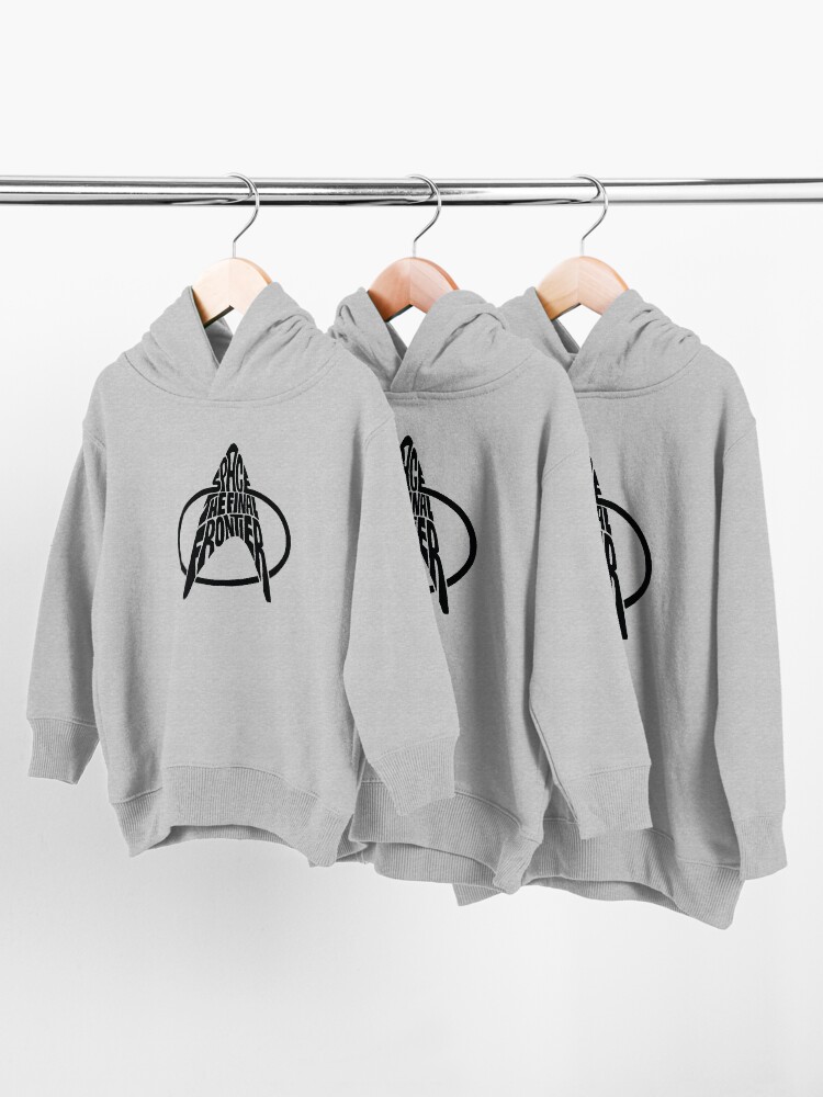 Alternate view of Star Trek Space The Final Frontier (black) Toddler Pullover Hoodie