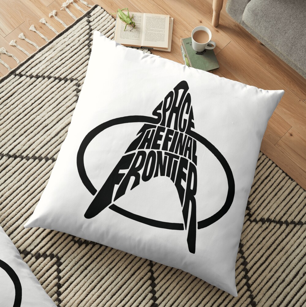 Star Trek Space The Final Frontier (black) Floor Pillow