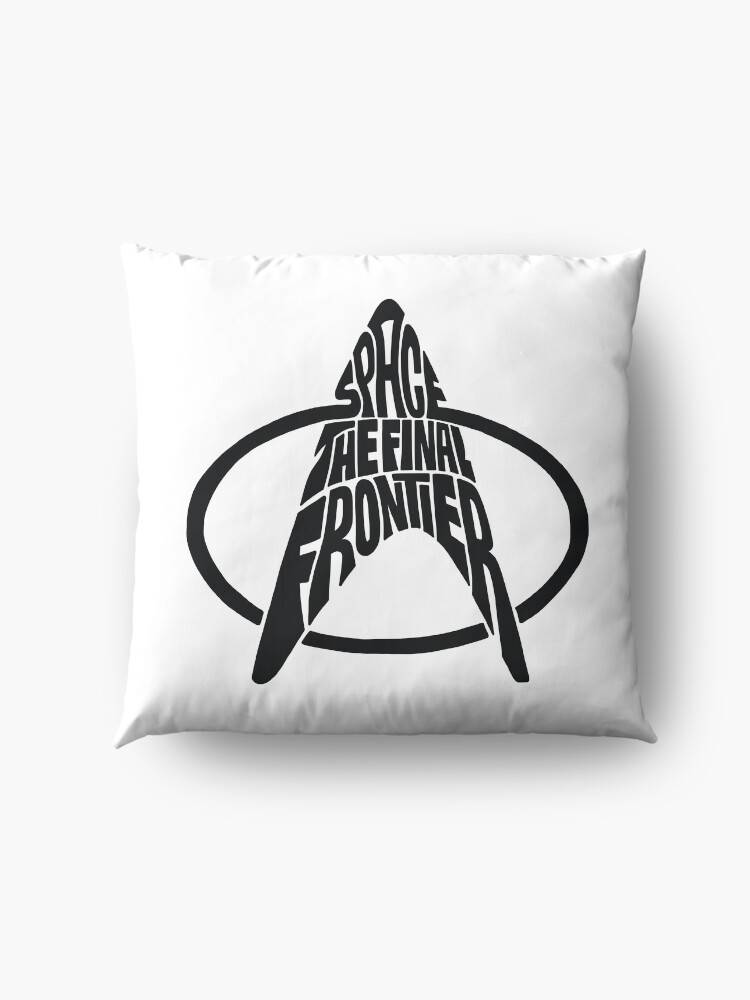 Alternate view of Star Trek Space The Final Frontier (black) Floor Pillow